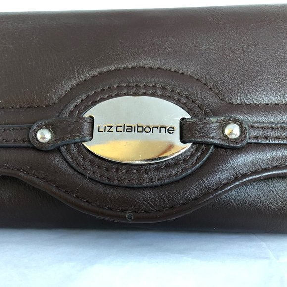 Liz Claiborne ChocolateBrown Faux Leather Wallet - Picture 11 of 11